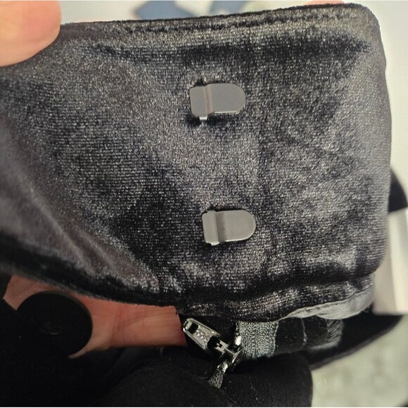 Calvin Klein Whitney Velvet Evening Wide Leg Pants Sz 8 Black - Picture 6 of 12